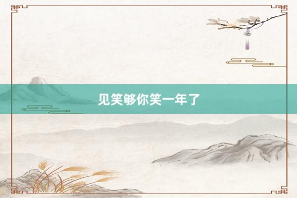 见笑够你笑一年了
