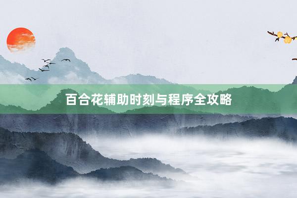 百合花辅助时刻与程序全攻略