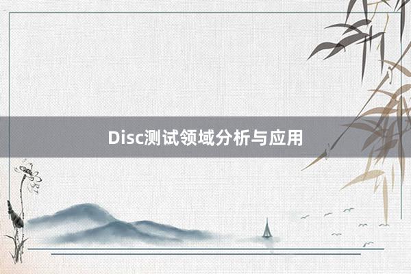 Disc测试领域分析与应用